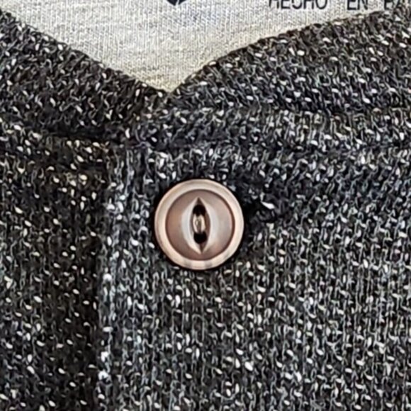 Weatherproof Vintage Shirt Men's Henley XL Black Heathered Long Sleeves NWT - Picture 3 of 14